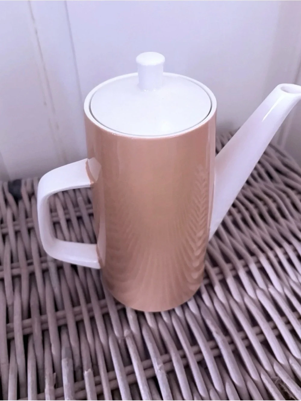 Mikasa Elite Fine China/Made in Japan/midcentury modern brown coffee-pot